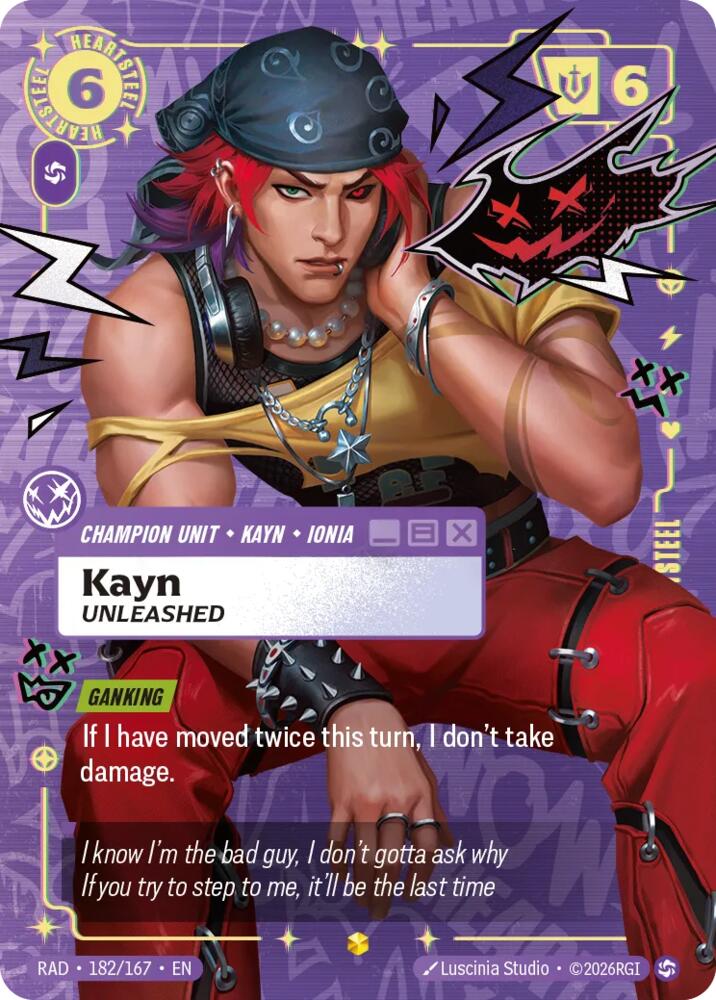 Kayn, Unleashed (Heartsteel Overnumbered) (182/167) [Radiance]