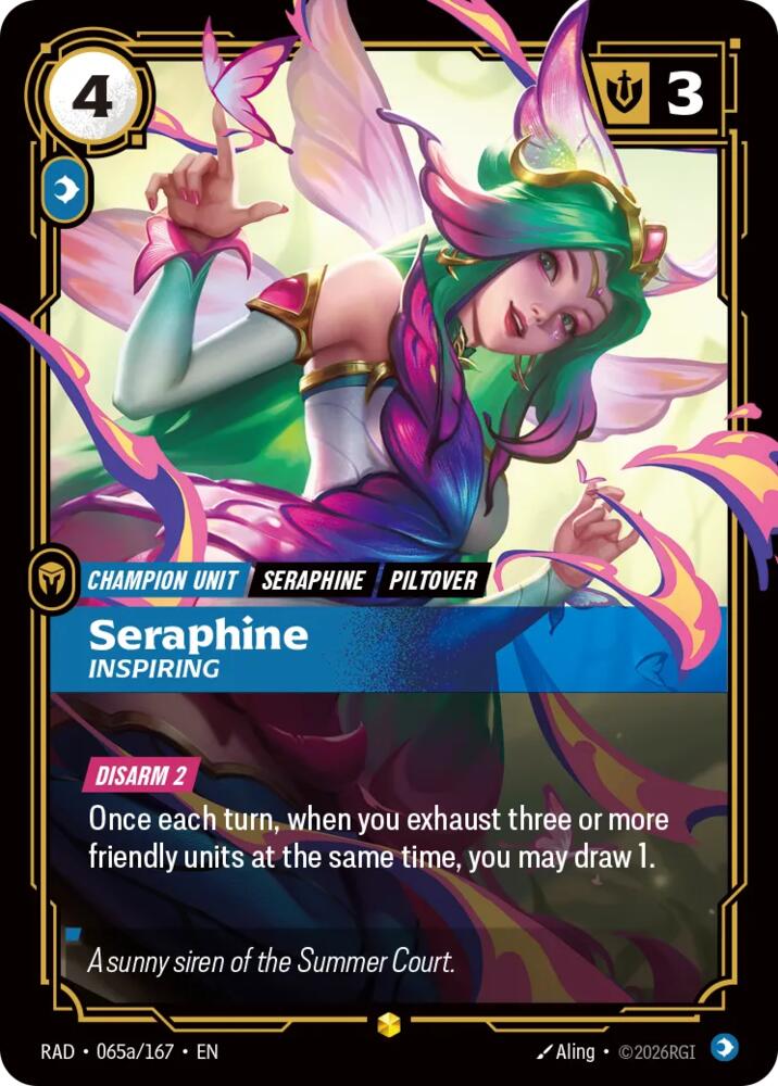 Seraphine, Inspiring (Alternate Art) (065a/167) [Radiance]