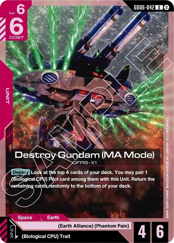 Destroy Gundam (MA Mode) (GD06-042) [Stardust Trails]