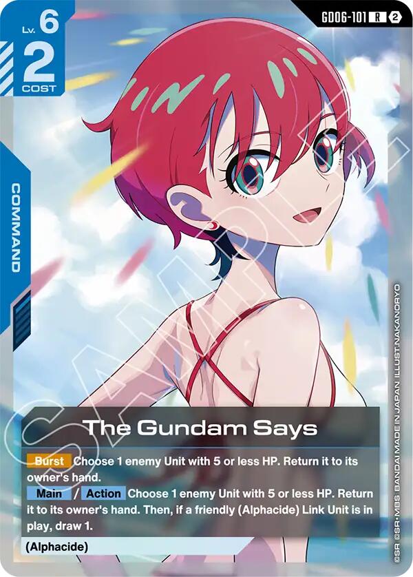 The Gundam Says (GD06-101) [Stardust Trails]