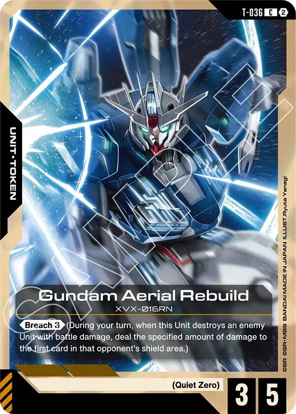 Gundam Aerial Rebuild (T-036) Token (T-036) [Stardust Trails]