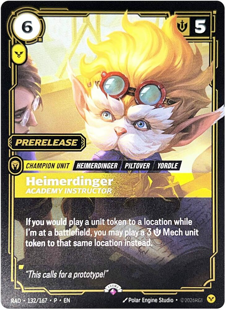 Heimerdinger, Academy Instructor (132/167) [Riftbound Promotional Cards]