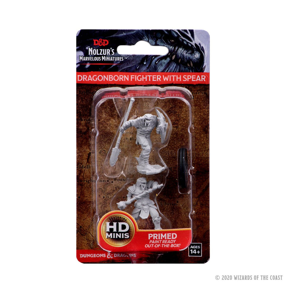 D&D Nolzur’s Marvelous Miniatures: Dragonborn Male Fighter with Spear
