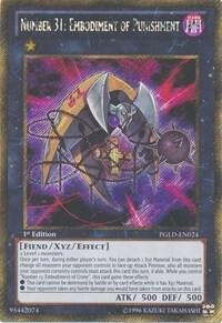 Number 31: Embodiment of Punishment [PGLD-EN024] Gold Secret Rare