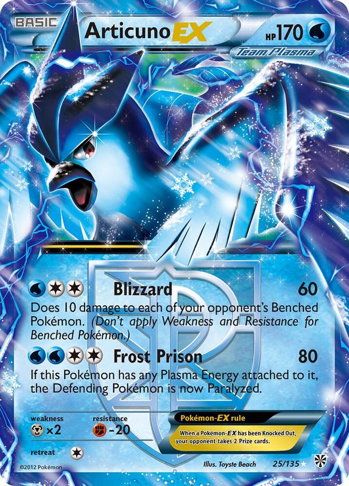 Articuno EX (25/135) [Black & White: Plasma Storm]