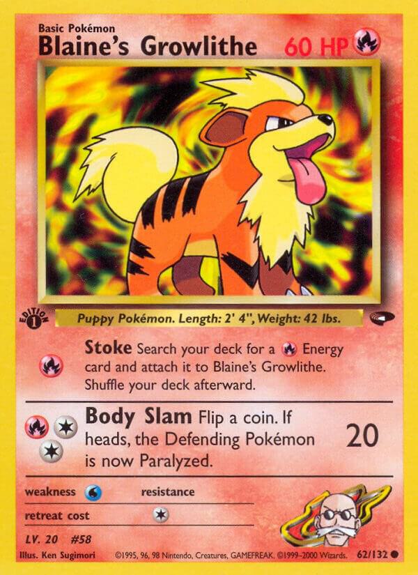 Blaine's Growlithe (62/132) [Gym Challenge Unlimited]