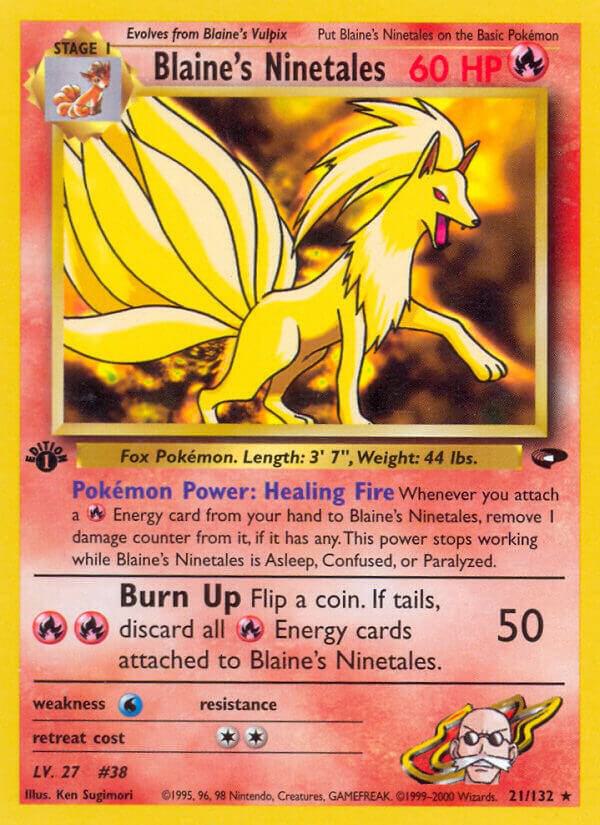Blaine's Ninetales (21/132) [Gym Challenge Unlimited]