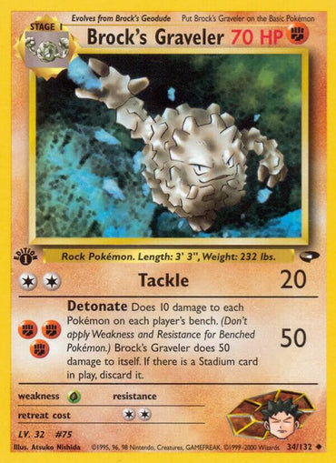 Brock's Graveler (34/132) [Gym Challenge Unlimited]