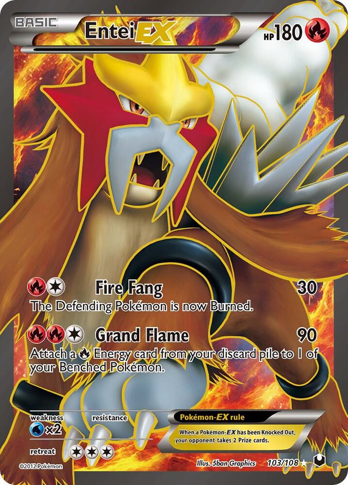 Entei EX (103/108) [Black & White: Dark Explorers]