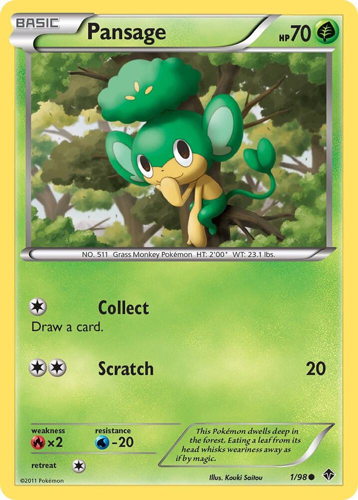 Pansage (1/98) [Black & White: Emerging Powers]