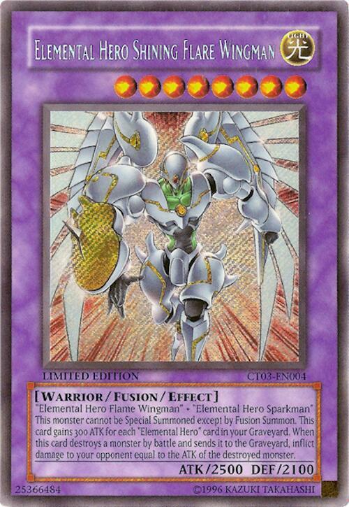 Elemental HERO Shining Flare Wingman [CT03-EN004] Secret Rare