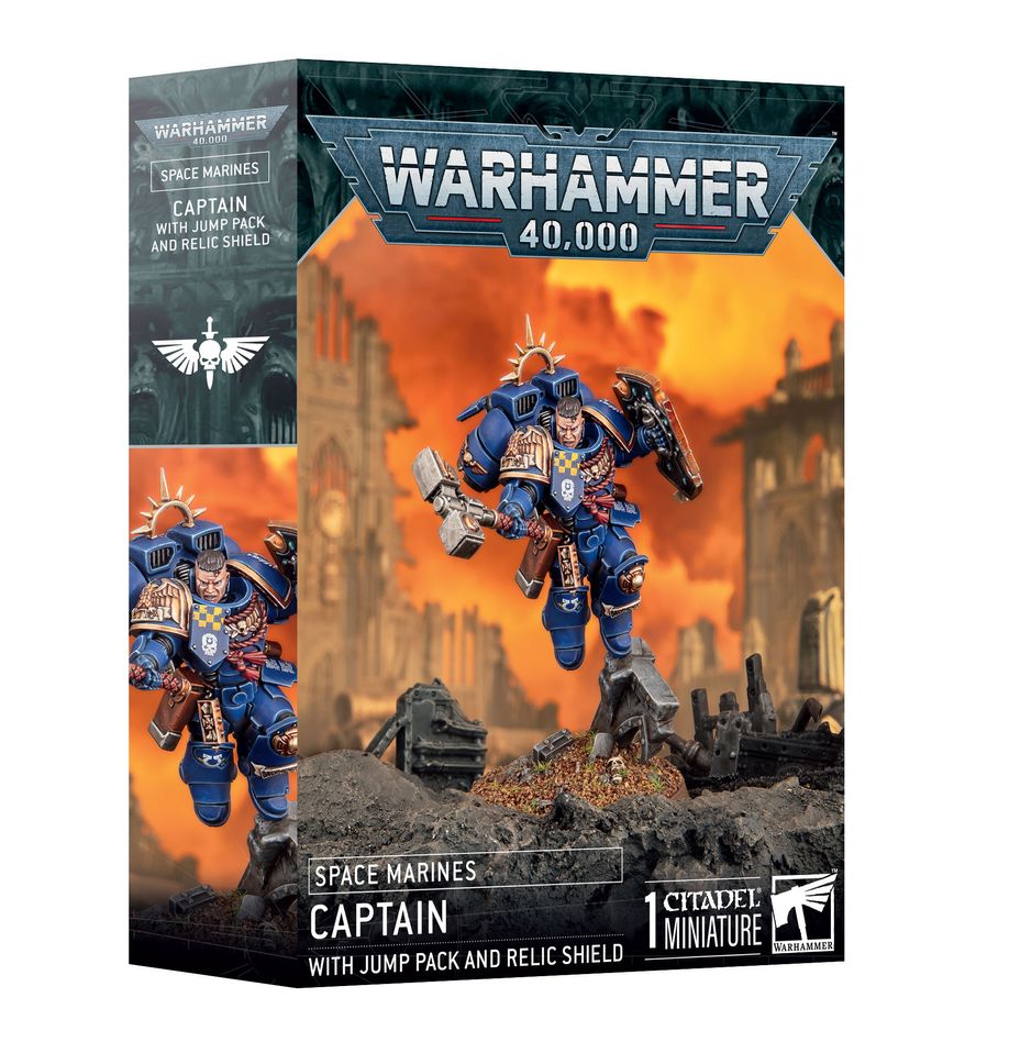 Warhammer 40,000 - Space Marines: Captain with Jump Pack and Relic Shield