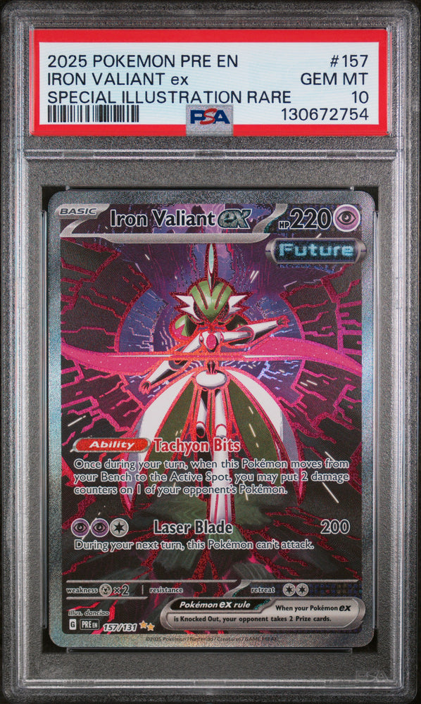 2025 Pokemon Prismatic Evolutions Iron Valiant ex 157 - PSA GEM MT 10 - 130672754