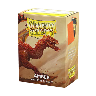 Dragon Shield: Standard 100ct Sleeves - Amber (Matte)
