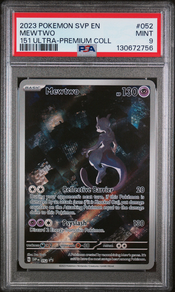 2023 Pokemon Scarlet & Violet Black Star Promo Mewtwo 052 - PSA MINT 9 - 130672756
