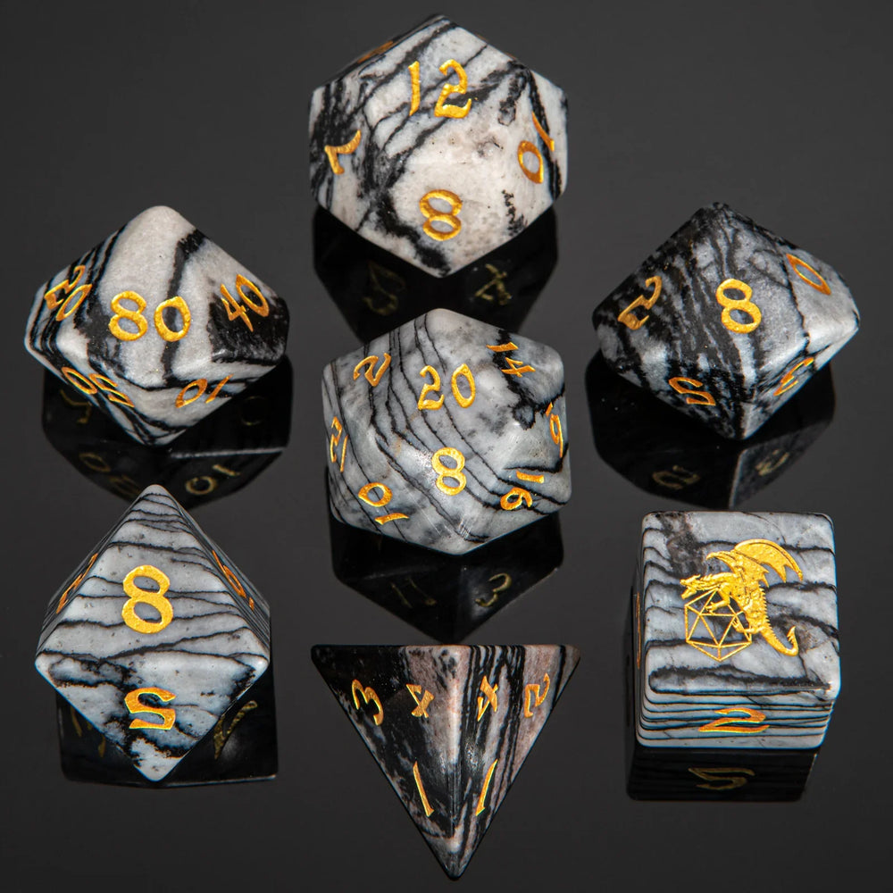 Dragon's Hoard Gemstone Polyhedral Dice Set