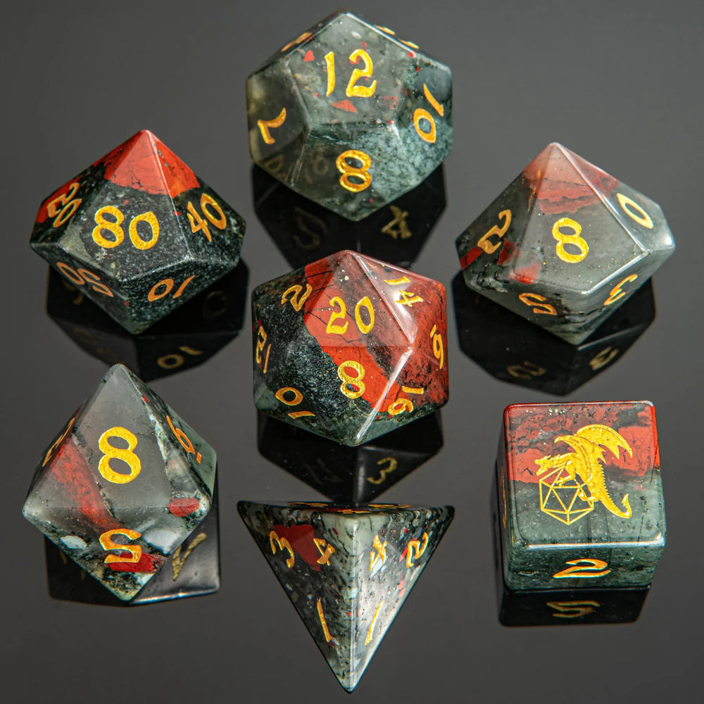 Dragon's Hoard Gemstone Polyhedral Dice Set