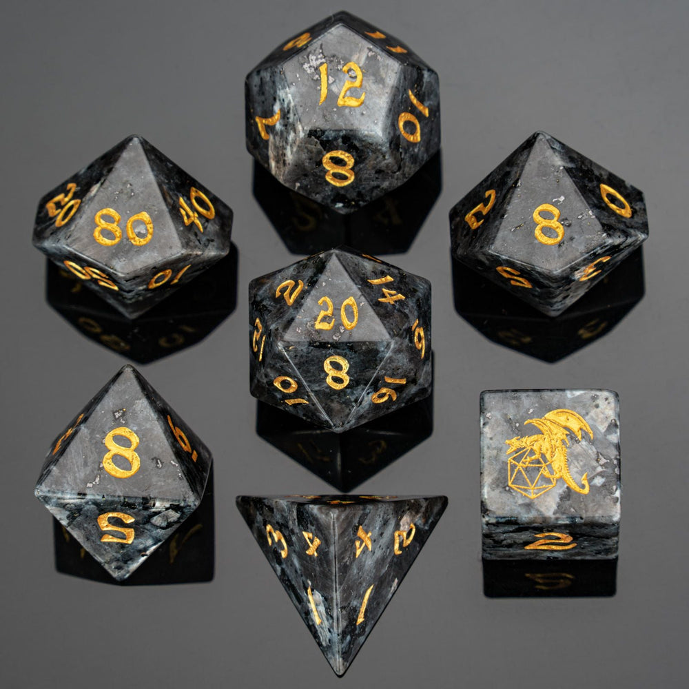Dragon's Hoard Gemstone Polyhedral Dice Set