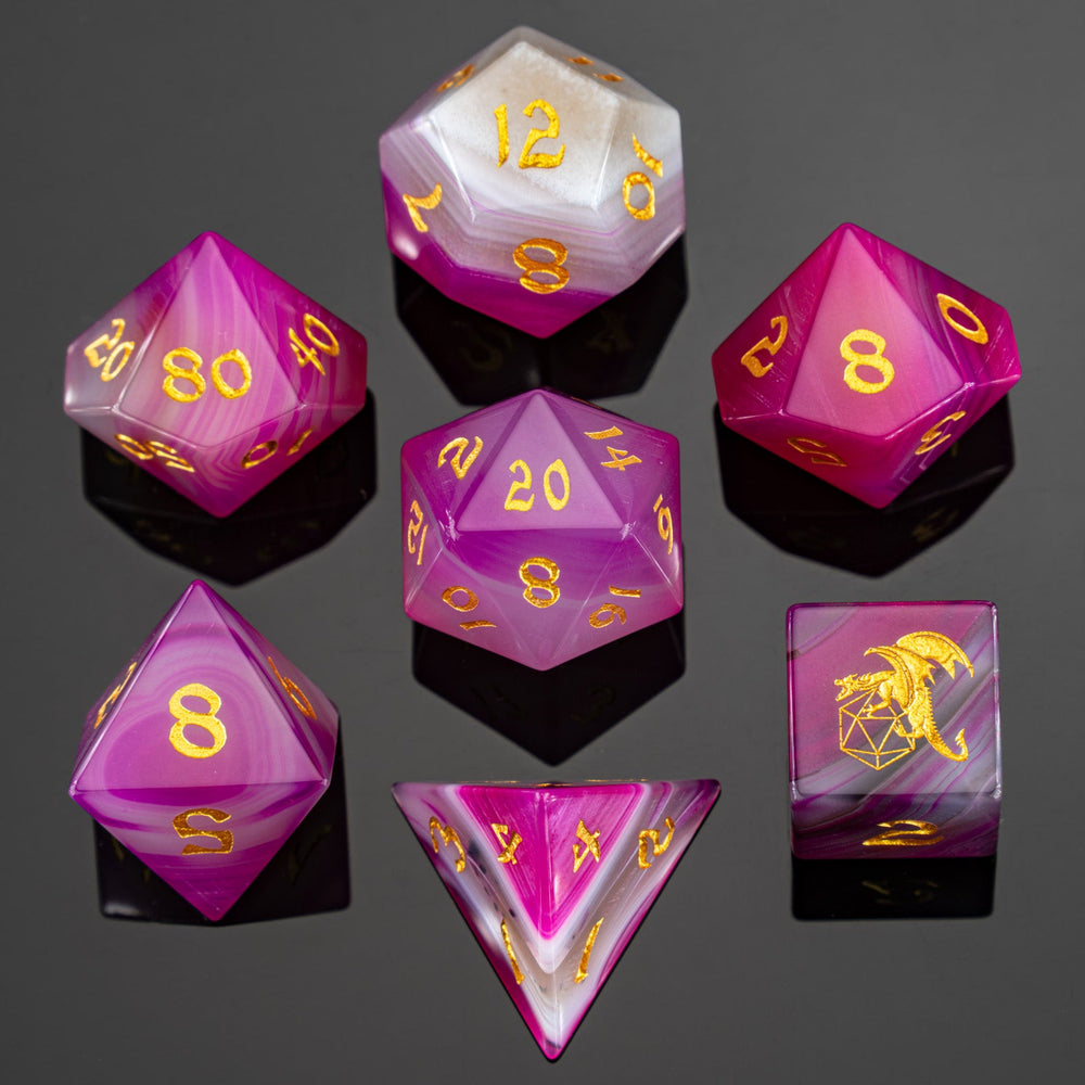Dragon's Hoard Gemstone Polyhedral Dice Set