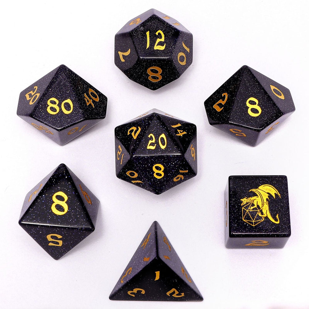 Dragon's Hoard Gemstone Polyhedral Dice Set
