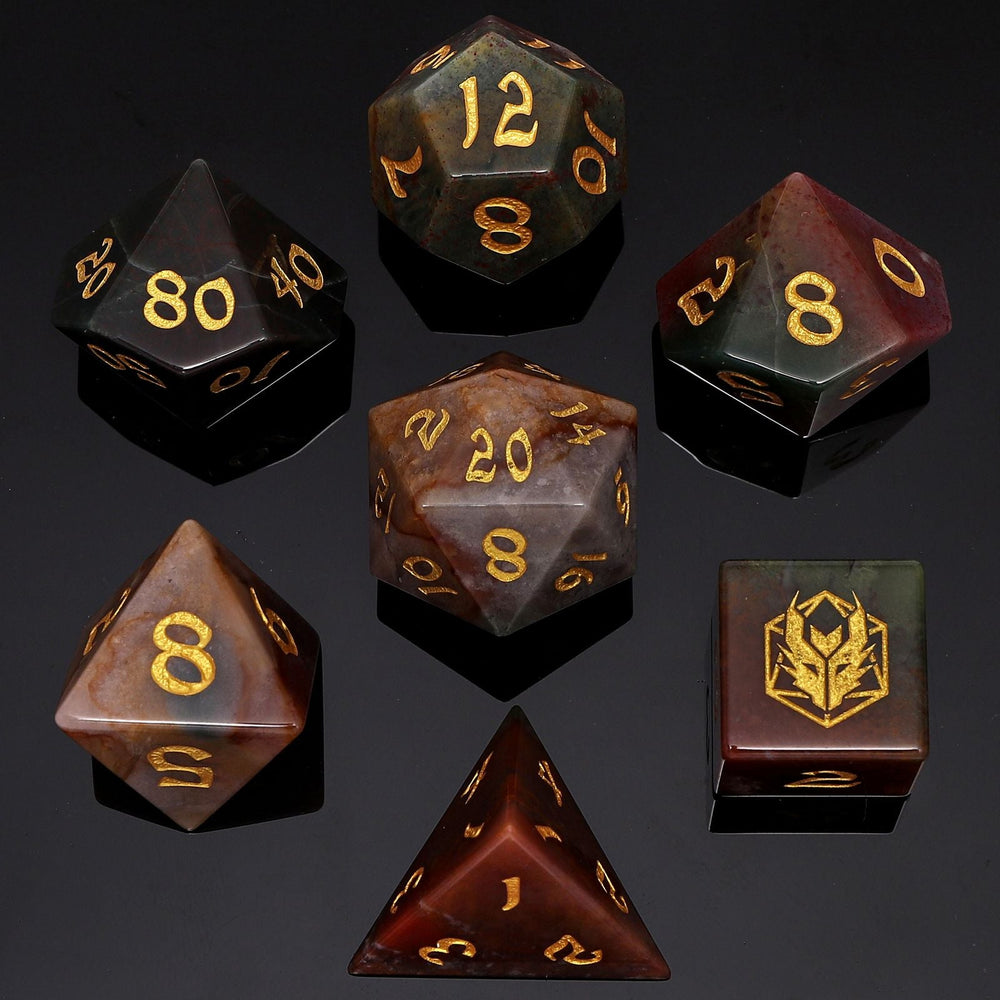 Dragon's Hoard Gemstone Polyhedral Dice Set