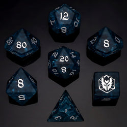 Dragon's Hoard Polyhedral Blasted Glass Dice Set