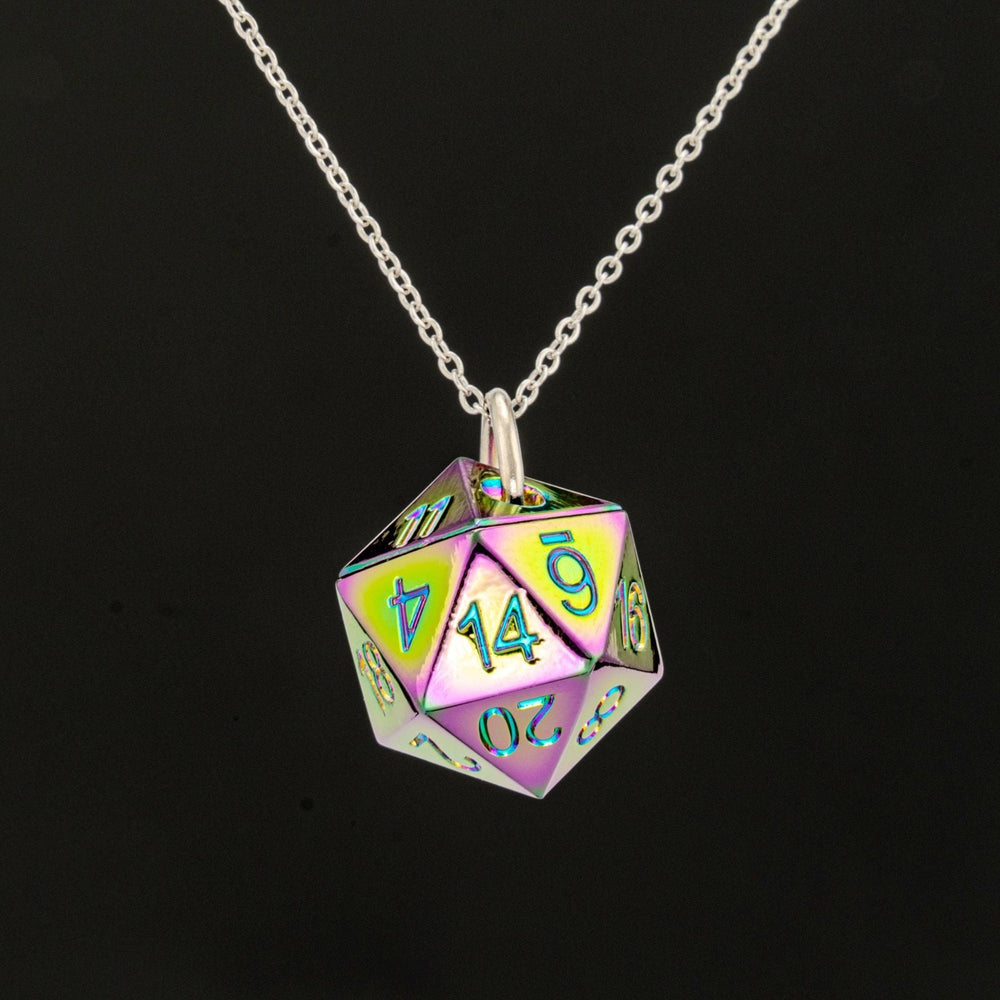 Metal D20 Necklace