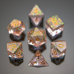 Captured Magic: Hand Sanded Sharp Edge Resin Dice Set