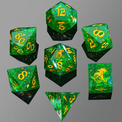 Captured Magic: Hand Sanded Sharp Edge Resin Dice Set