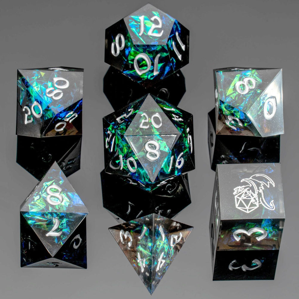 Captured Magic: Hand Sanded Sharp Edge Resin Dice Set