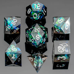 Captured Magic: Hand Sanded Sharp Edge Resin Dice Set