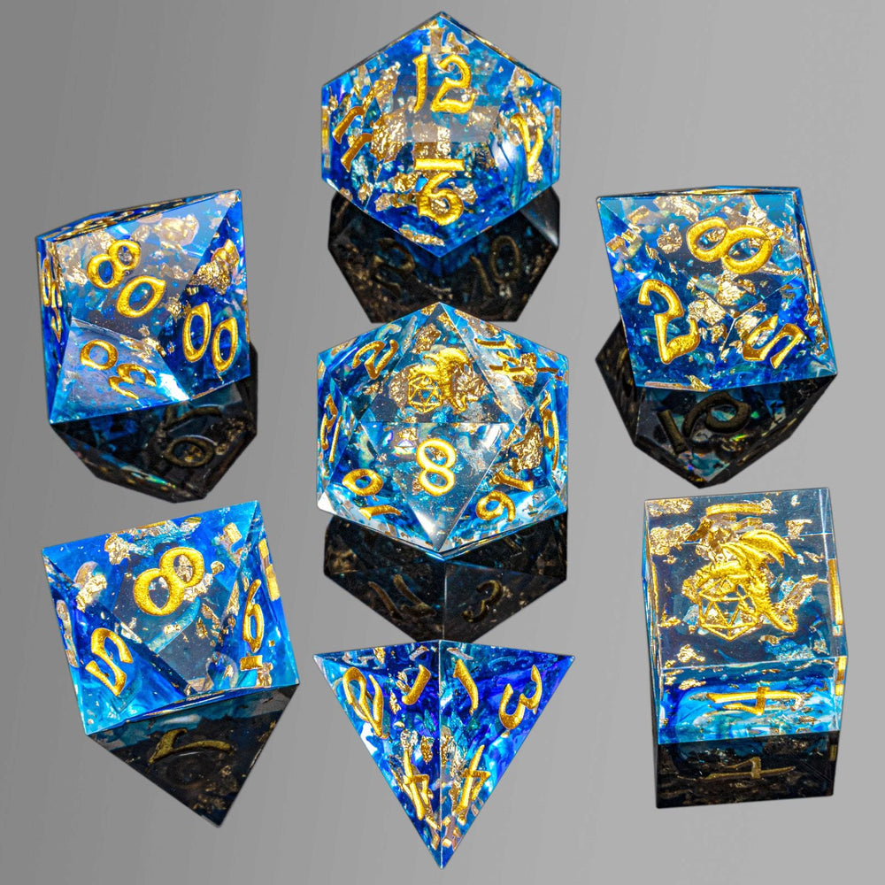 Captured Magic: Hand Sanded Sharp Edge Resin Dice Set