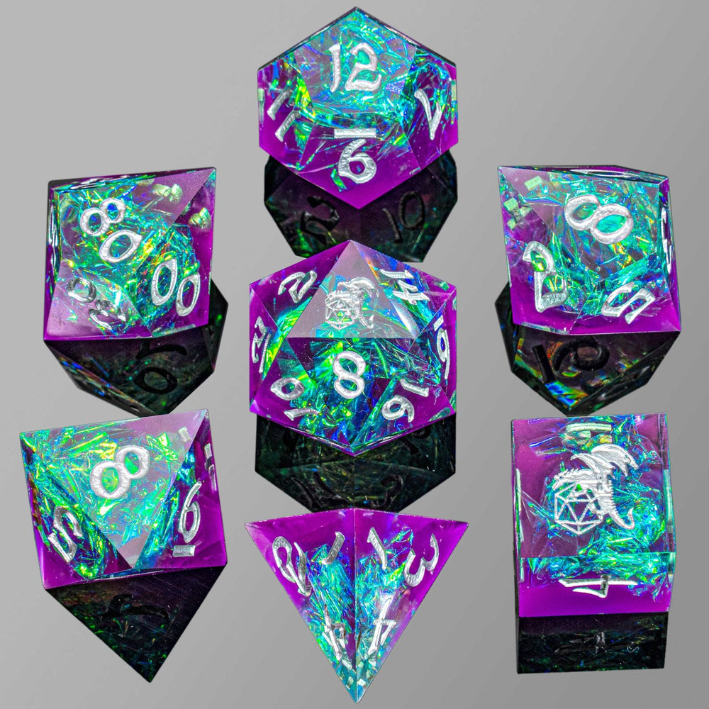 Captured Magic: Hand Sanded Sharp Edge Resin Dice Set