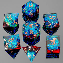 Captured Magic: Hand Sanded Sharp Edge Resin Dice Set