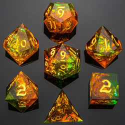 Captured Magic: Hand Sanded Sharp Edge Resin Dice Set