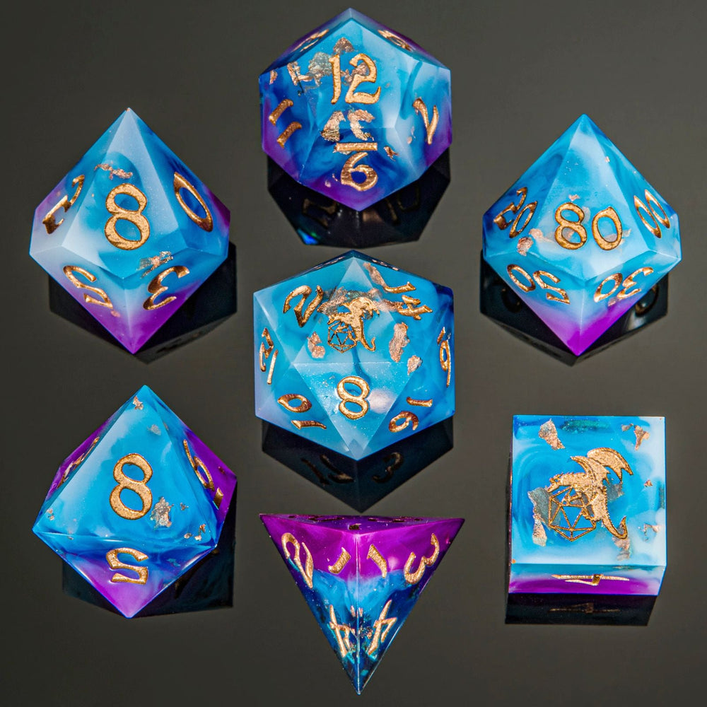 Captured Magic: Hand Sanded Sharp Edge Resin Dice Set