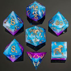 Captured Magic: Hand Sanded Sharp Edge Resin Dice Set