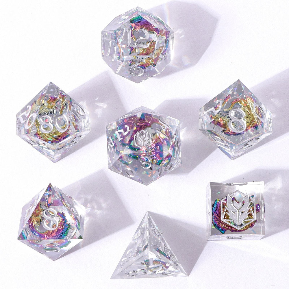 Captured Magic: Hand Sanded Sharp Edge Resin Dice Set