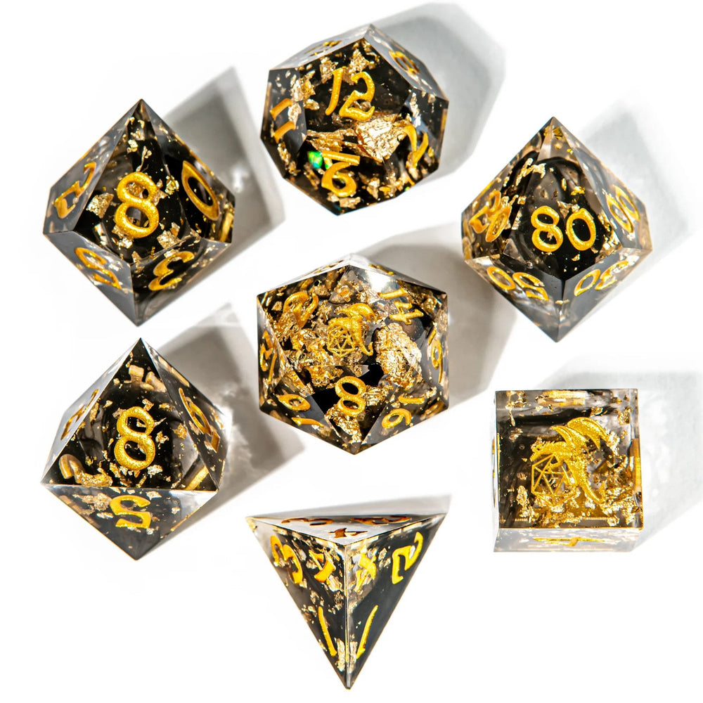 Captured Magic: Hand Sanded Sharp Edge Resin Dice Set