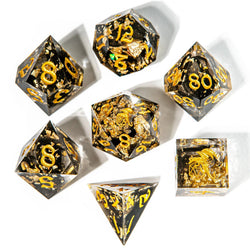 Captured Magic: Hand Sanded Sharp Edge Resin Dice Set