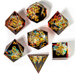 Captured Magic: Hand Sanded Sharp Edge Resin Dice Set