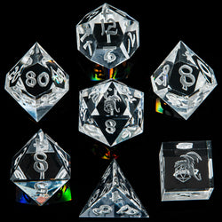 Captured Magic: Hand Sanded Sharp Edge Resin Dice Set
