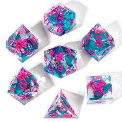 Captured Magic: Hand Sanded Sharp Edge Resin Dice Set