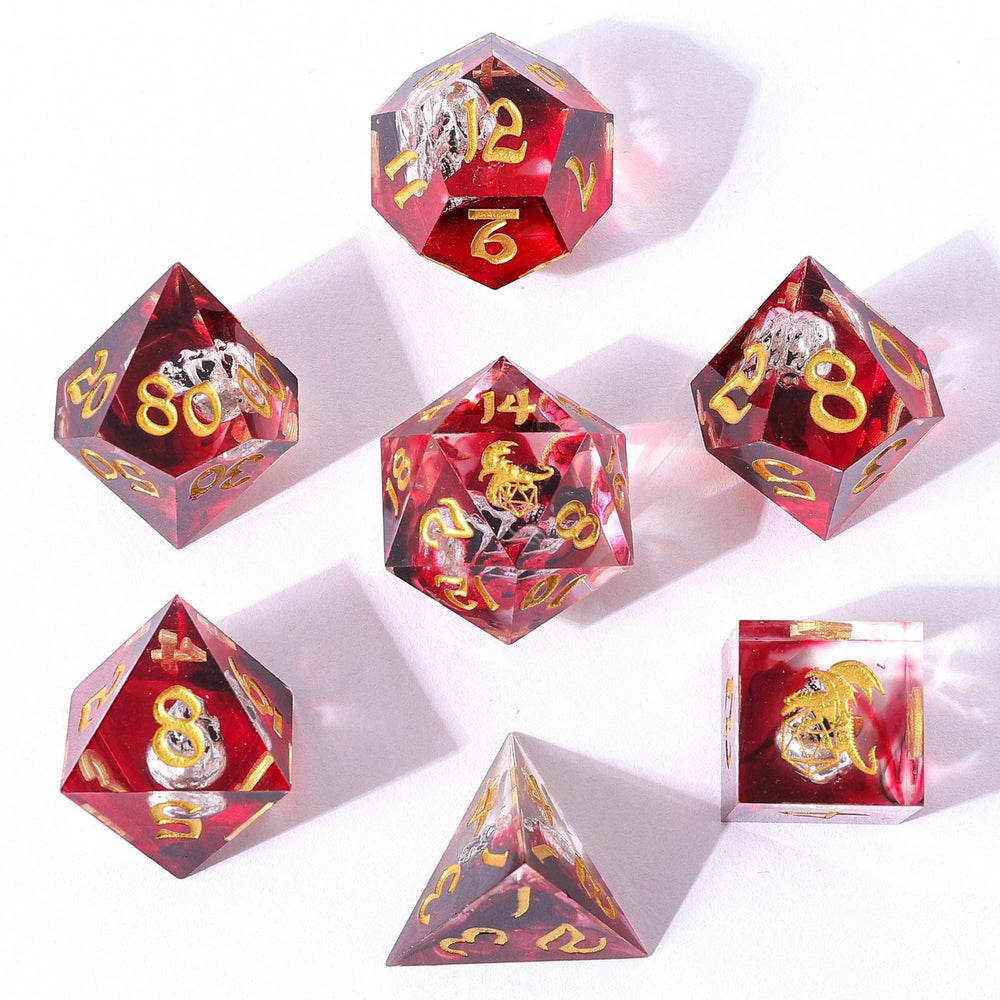 Captured Magic: Hand Sanded Sharp Edge Resin Dice Set
