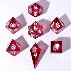 Captured Magic: Hand Sanded Sharp Edge Resin Liquid Core Dice Set