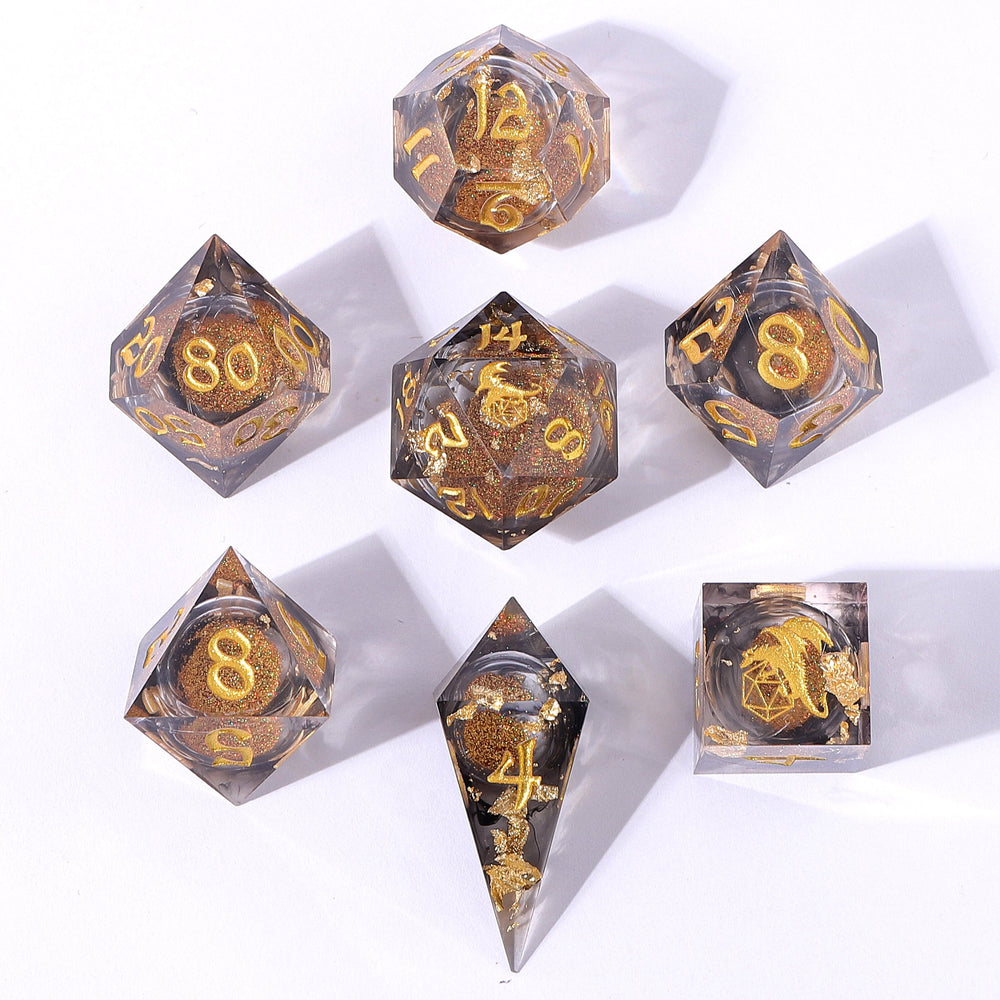 Captured Magic: Hand Sanded Sharp Edge Resin Dice Set