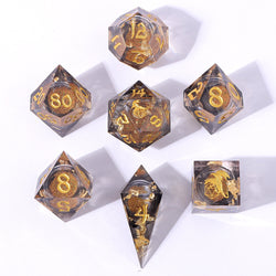Captured Magic: Hand Sanded Sharp Edge Resin Dice Set