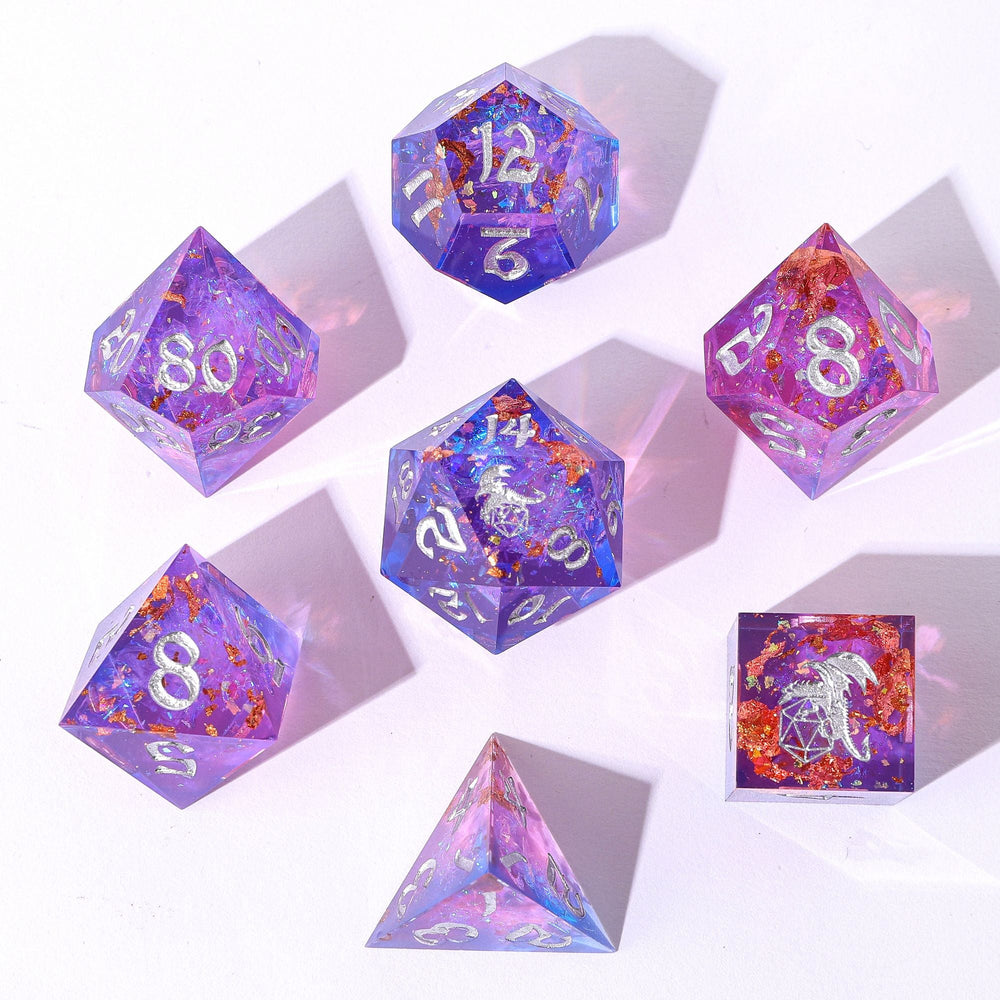 Captured Magic: Hand Sanded Sharp Edge Resin Dice Set