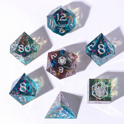 Captured Magic: Hand Sanded Sharp Edge Resin Dice Set