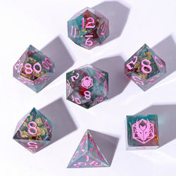 Captured Magic: Hand Sanded Sharp Edge Resin Dice Set